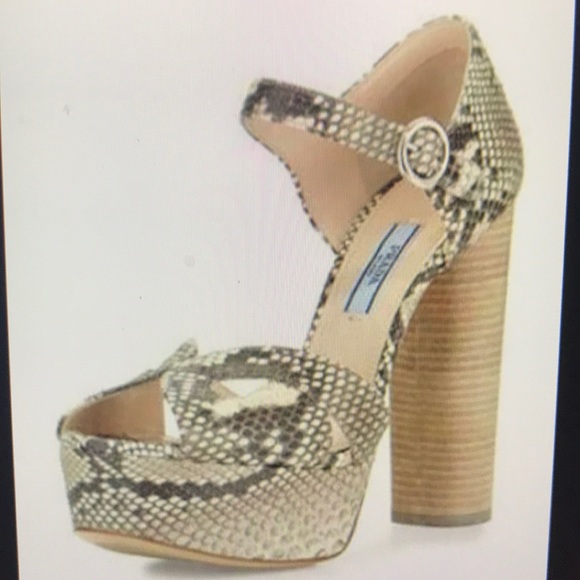 Prada python “Roccia” platform sandals - Picture 1 of 6